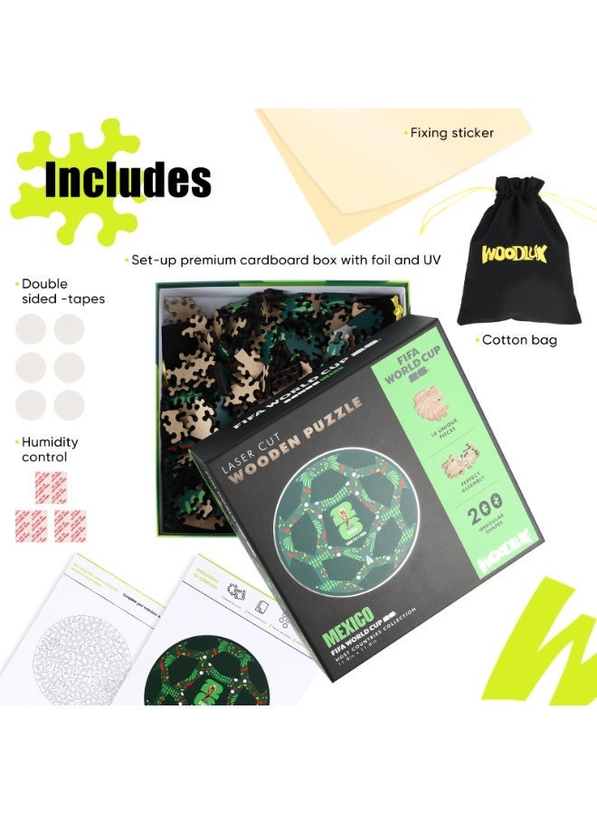 FIFA World Cup Official FIFA World Cup 2026 Wooden Puzzle – Mexico Football | Licensed Puzzle Gift for Adults - Image 5